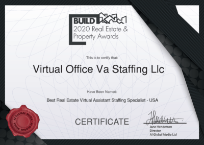 2020 Real Estate Virtual Assistant Award